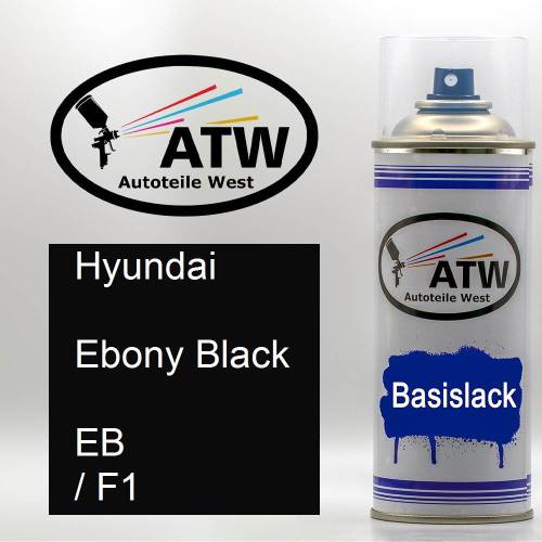 Hyundai, Ebony Black, EB / F1: 400ml Sprühdose, von ATW Autoteile West.